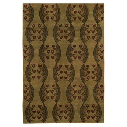 Craftsman Tulip Stickley  Wool Rug