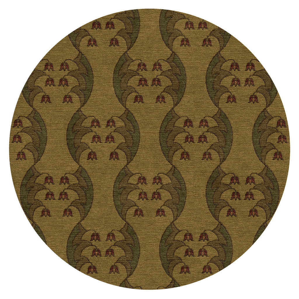 Craftsman Tulip Stickley  Wool Rug
