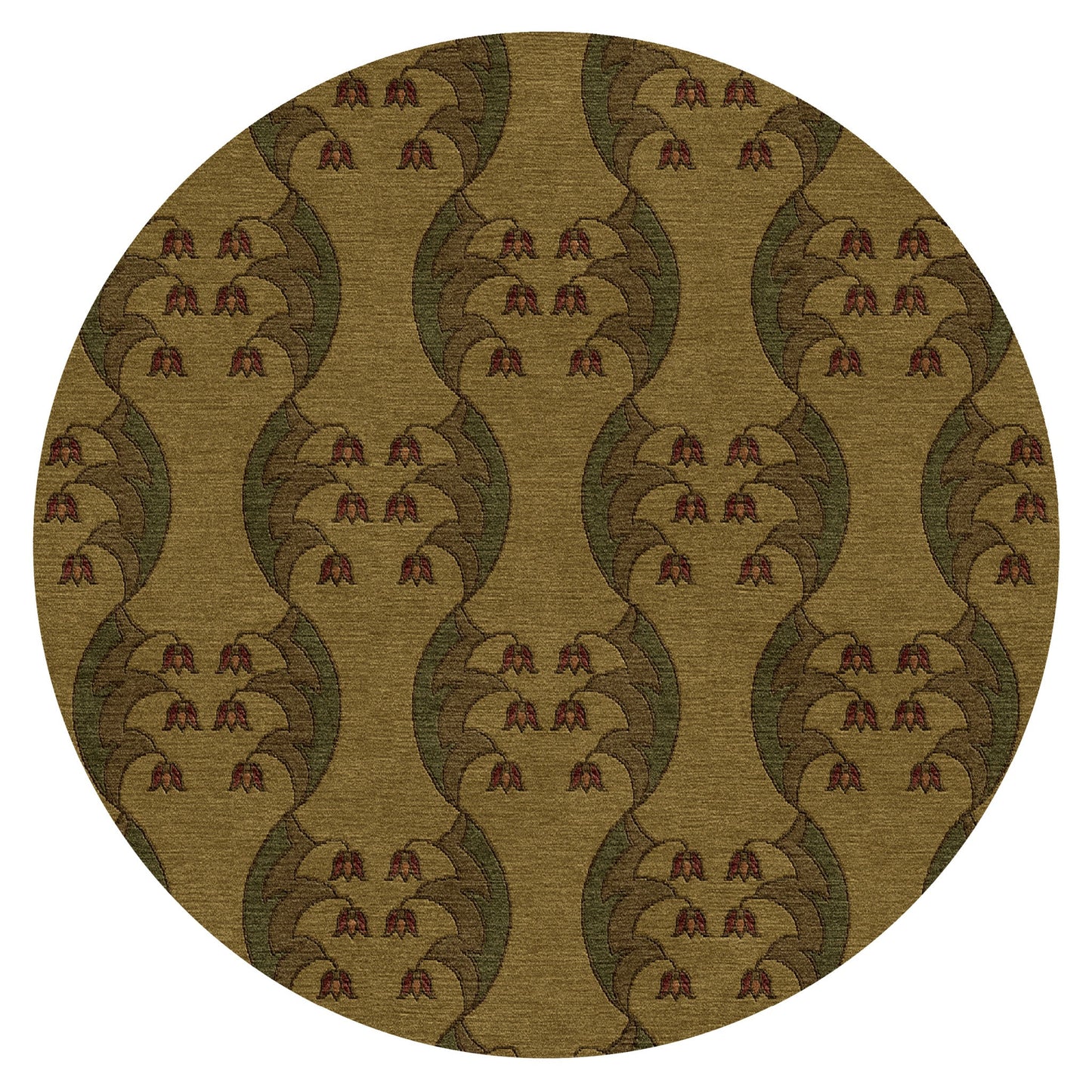 Craftsman Tulip Stickley  Wool Rug