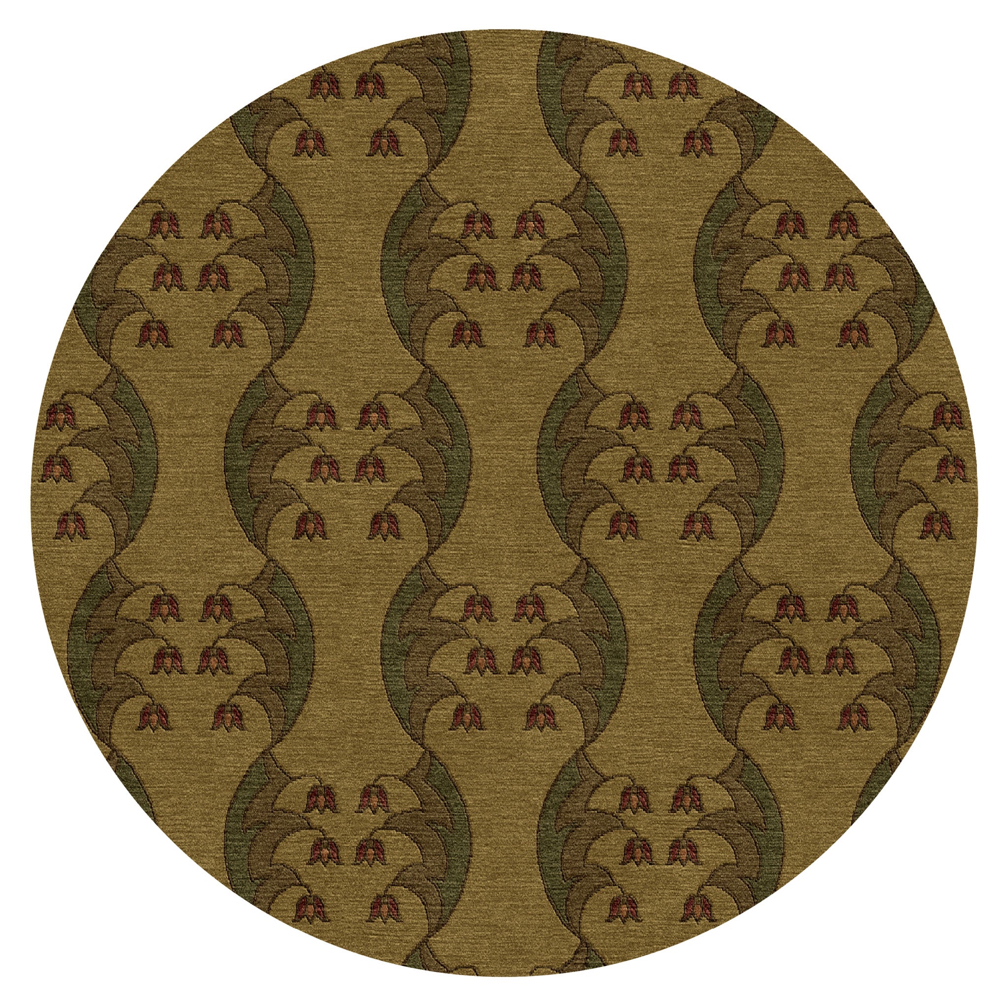 Craftsman Tulip Stickley  Wool Rug