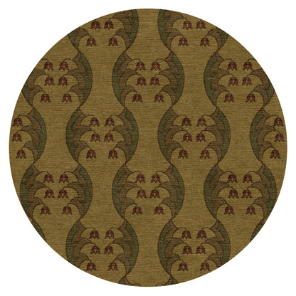 Craftsman Tulip Stickley  Wool Rug