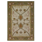 Cottage Garden Stickley hand-knotted wool rug with Craftsman botanical design in warm earth tones