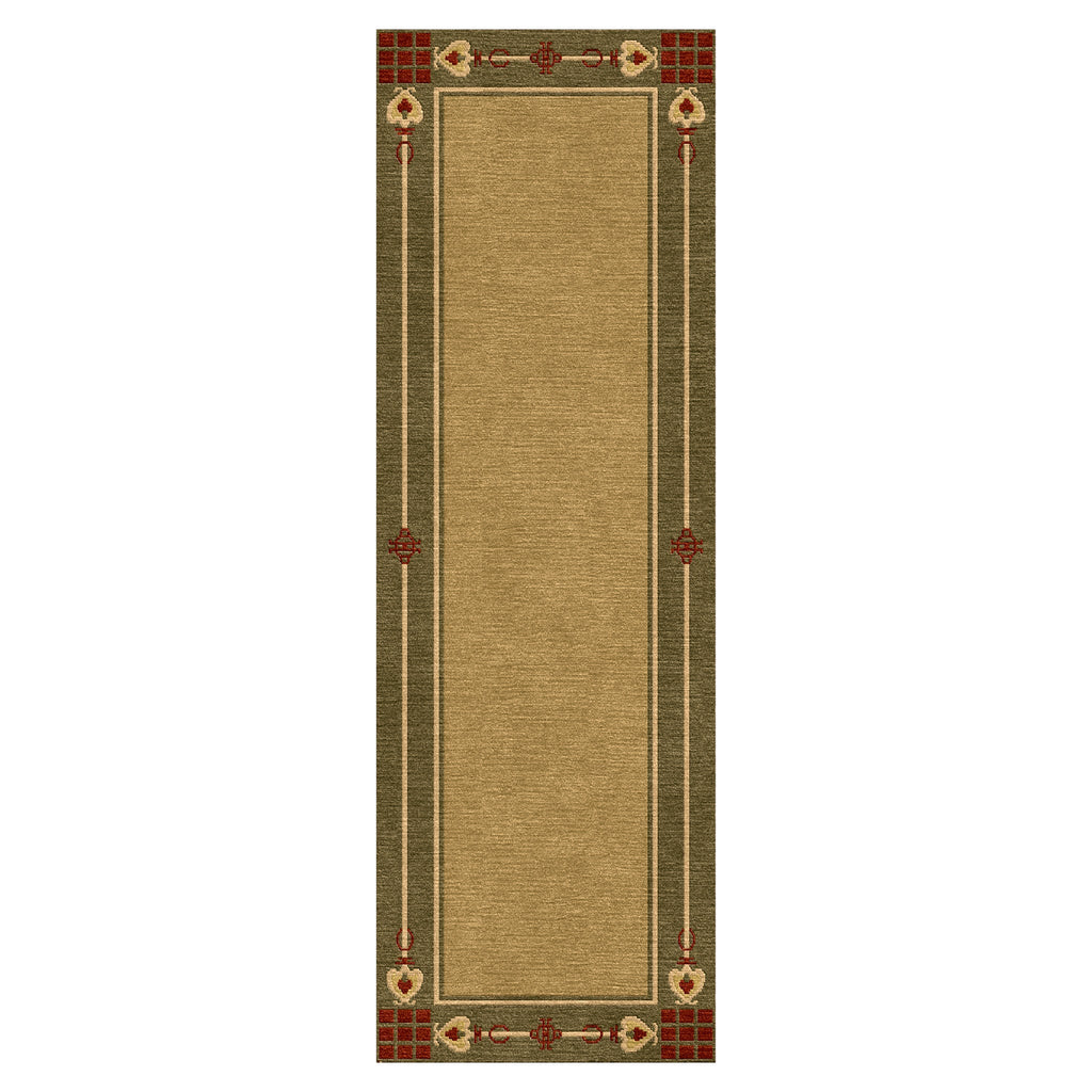 Highland Park Stickley  Wool Rug- Green