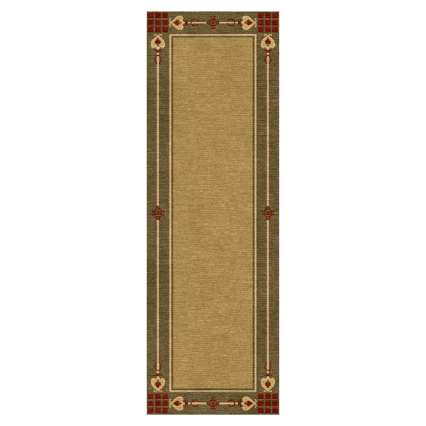 Highland Park Stickley  Wool Rug- Green
