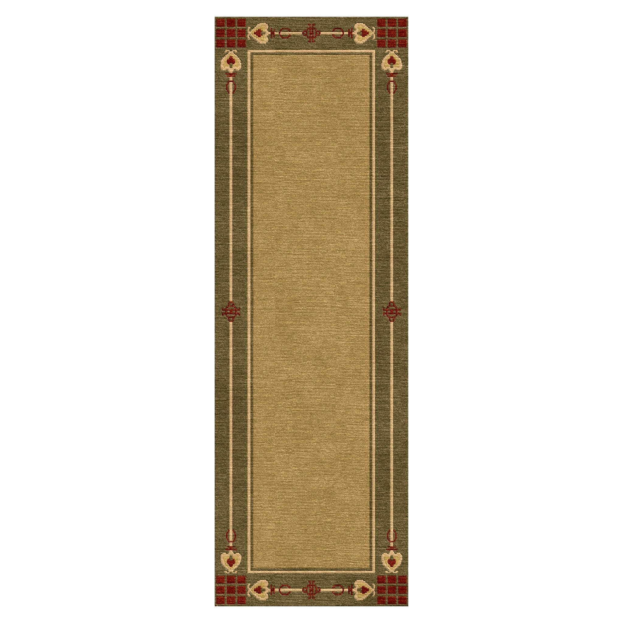 Highland Park Stickley  Wool Rug- Green