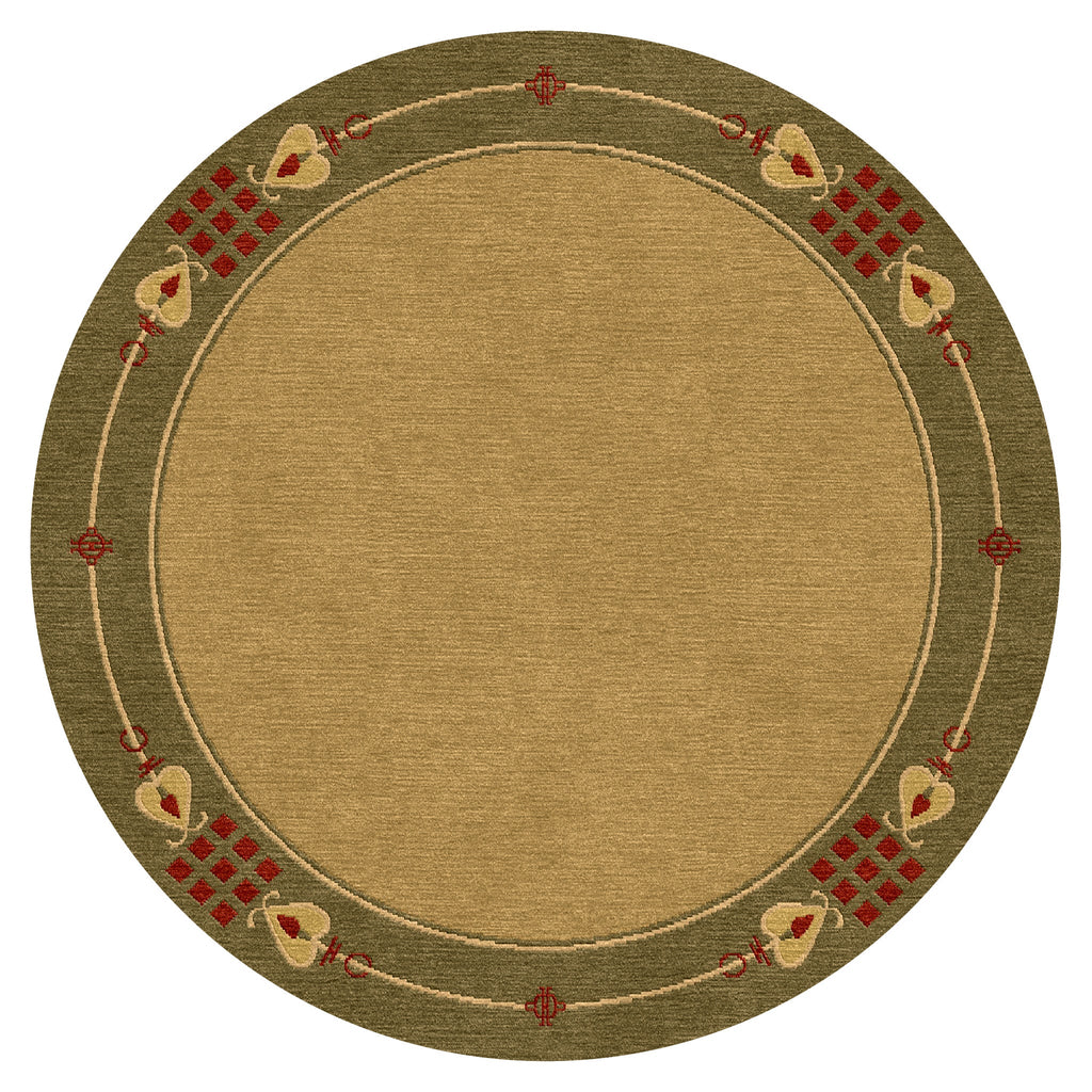 Highland Park Stickley  Wool Rug- Green