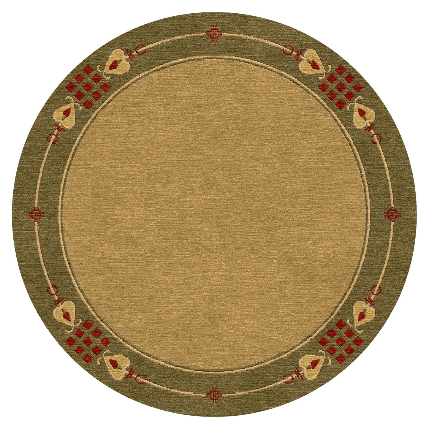 Highland Park Stickley  Wool Rug- Green