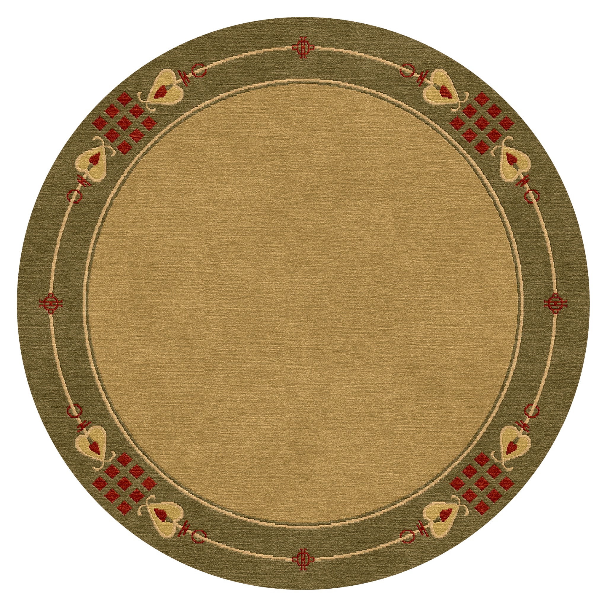 Highland Park Stickley  Wool Rug- Green