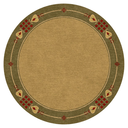 Highland Park Stickley  Wool Rug- Green
