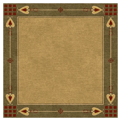 Highland Park Stickley  Wool Rug- Green