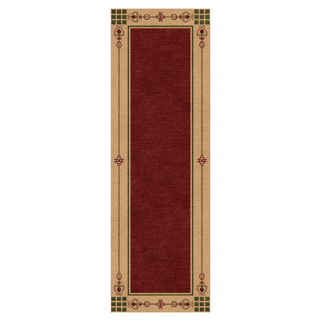 Highland Park Stickley  Wool Rug- Red
