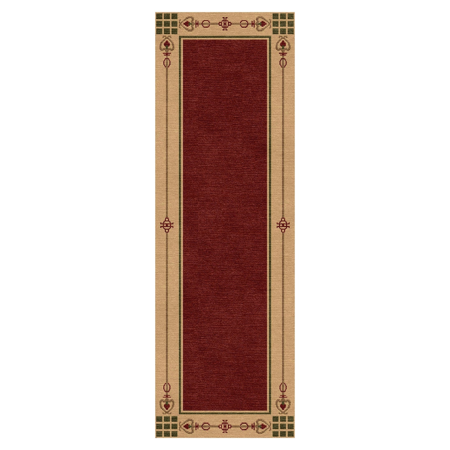 Highland Park Stickley  Wool Rug- Red