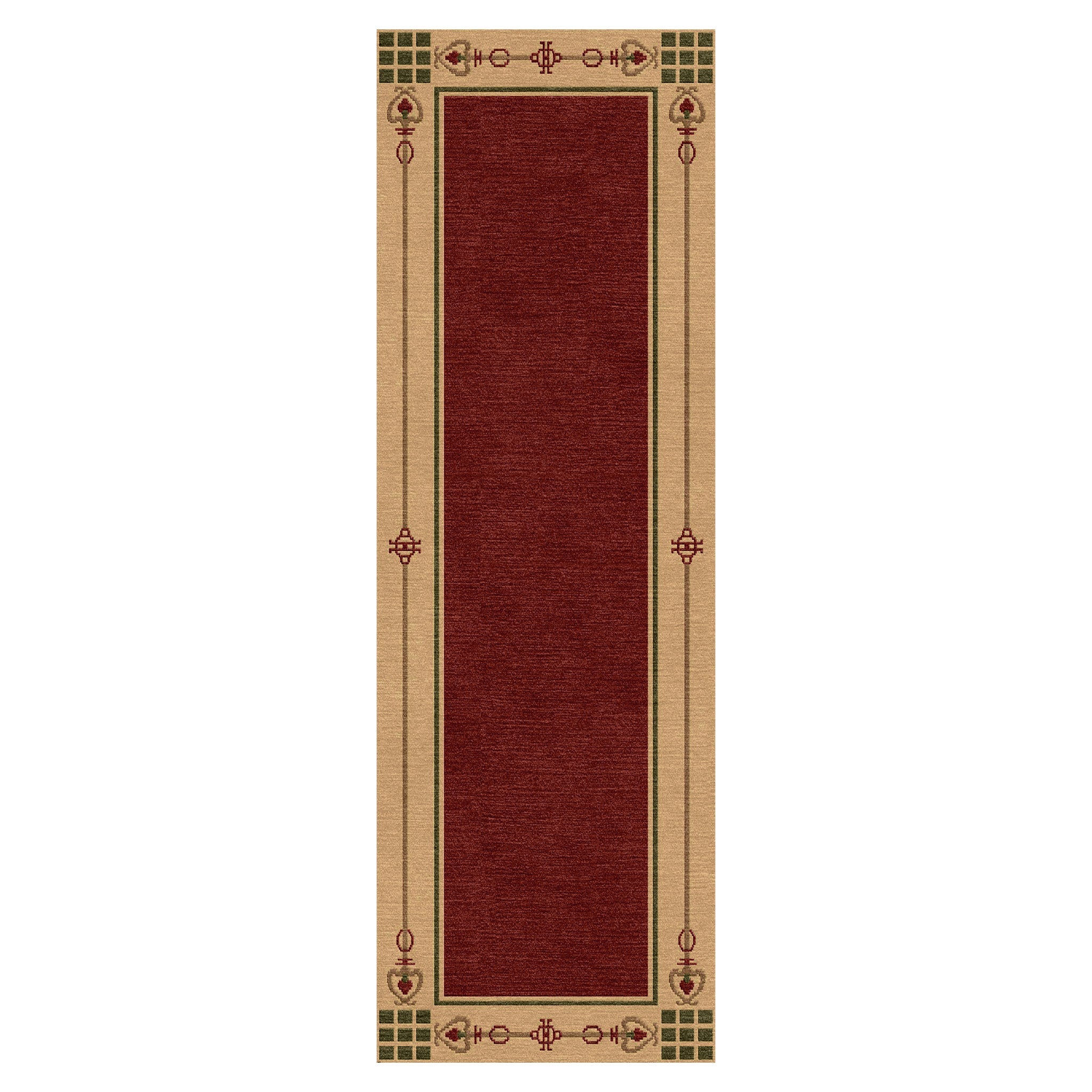 Highland Park Stickley  Wool Rug- Red