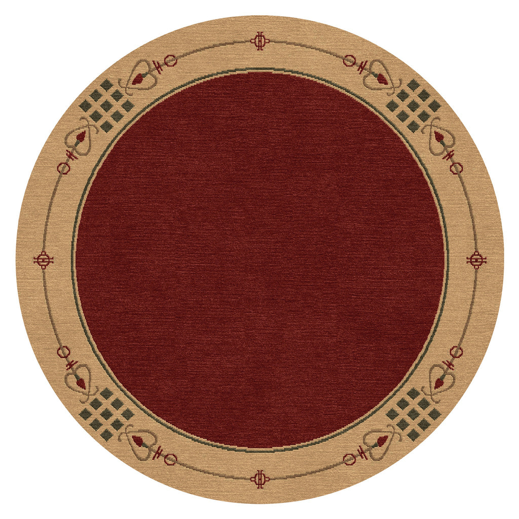 Highland Park Stickley  Wool Rug- Red