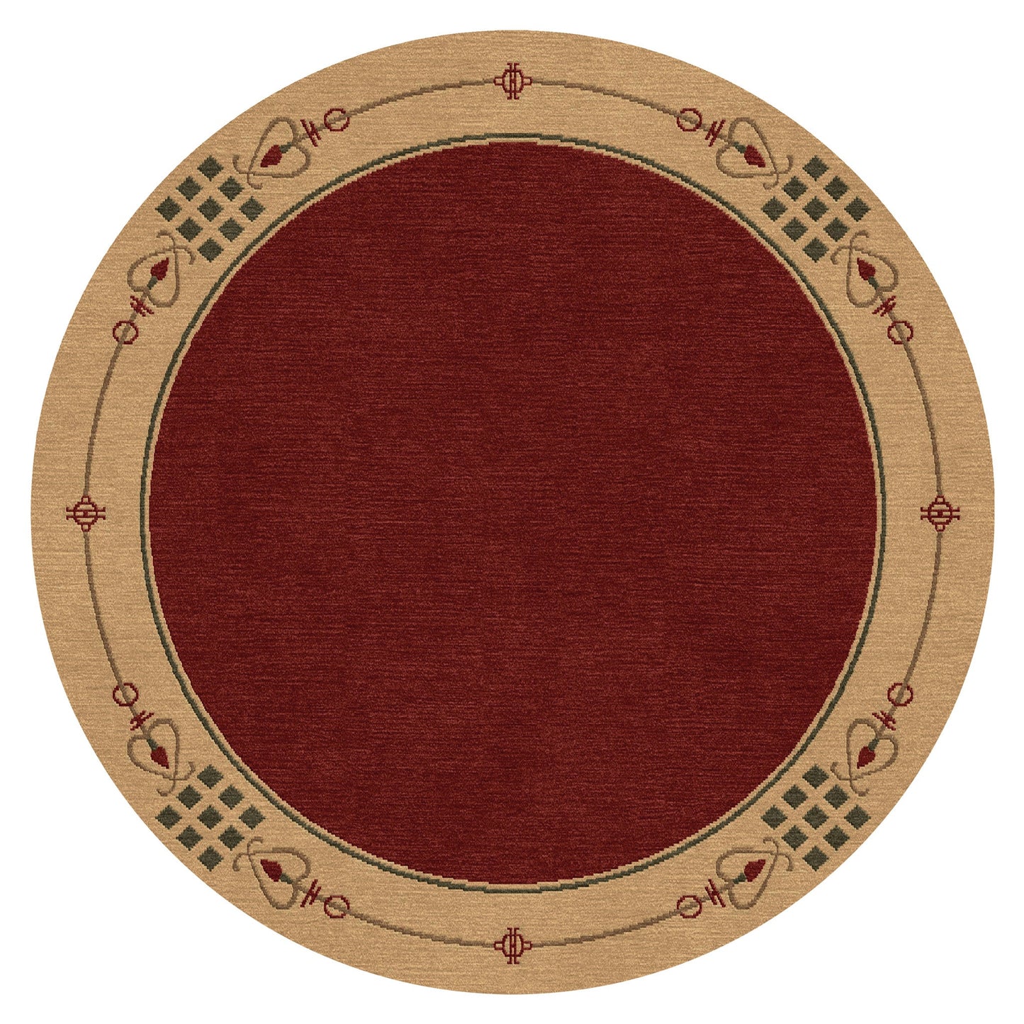 Highland Park Stickley  Wool Rug- Red