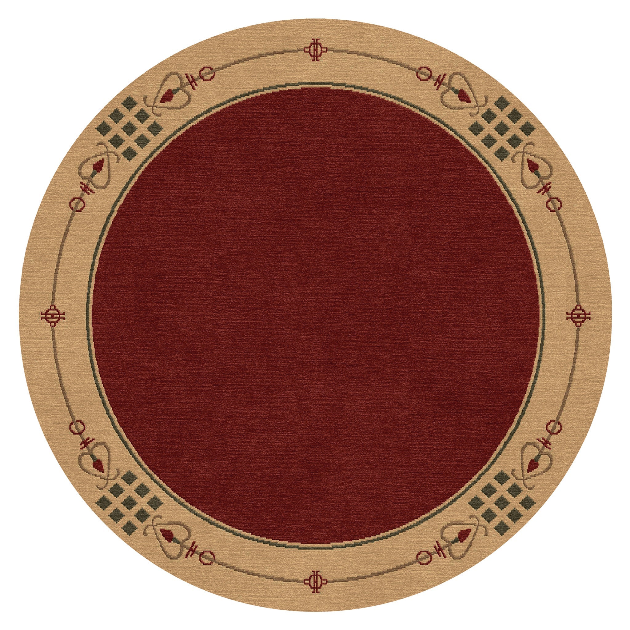 Highland Park Stickley  Wool Rug- Red