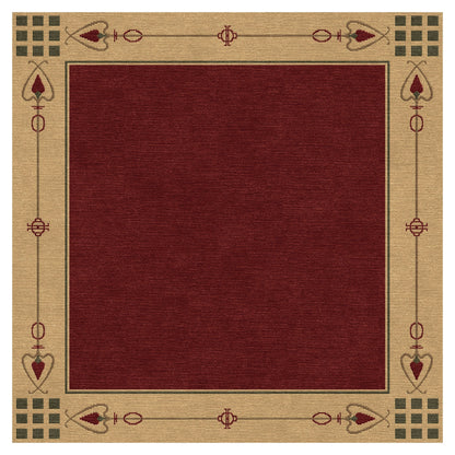 Highland Park Stickley  Wool Rug- Red