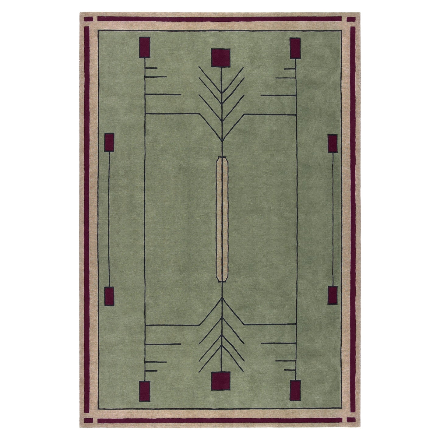 Prairie Green Stickley  Wool Rug