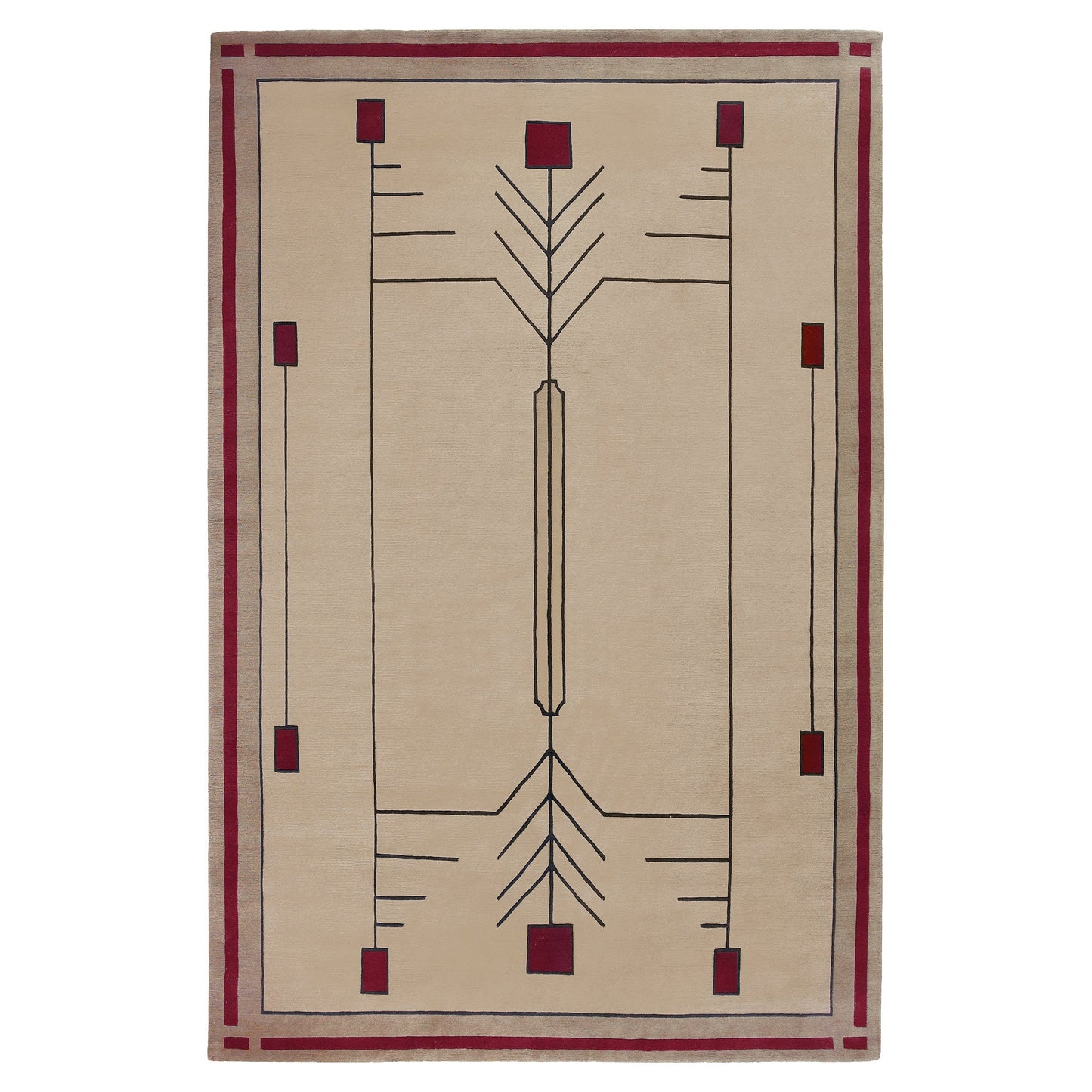Prairie Sand Stickley  Wool Rug