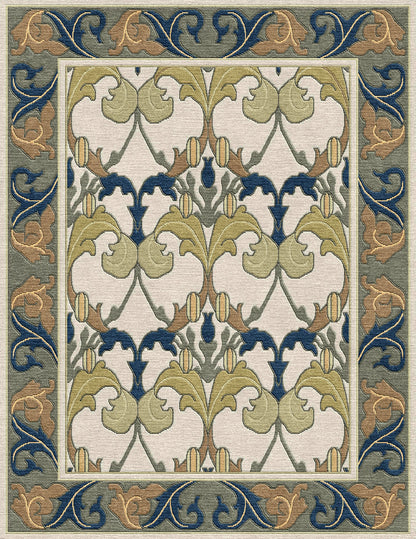 Voysey Botanical Stickley  Wool Rug