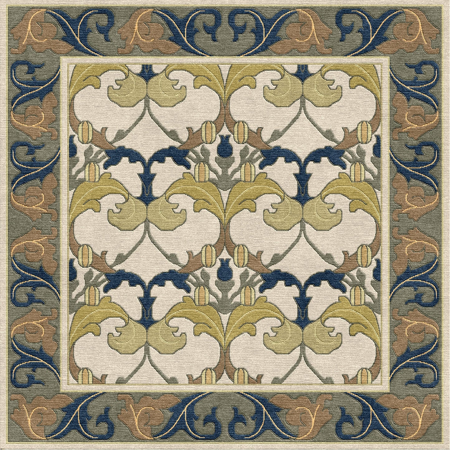 Voysey Botanical Stickley  Wool Rug