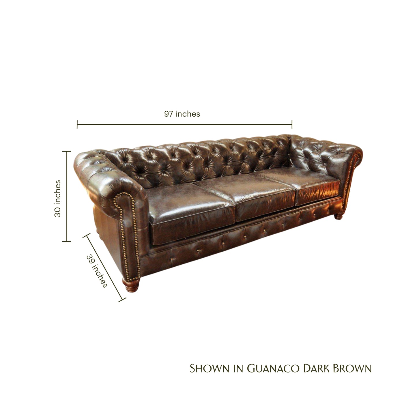 Remington Leather Chesterfield sofa group