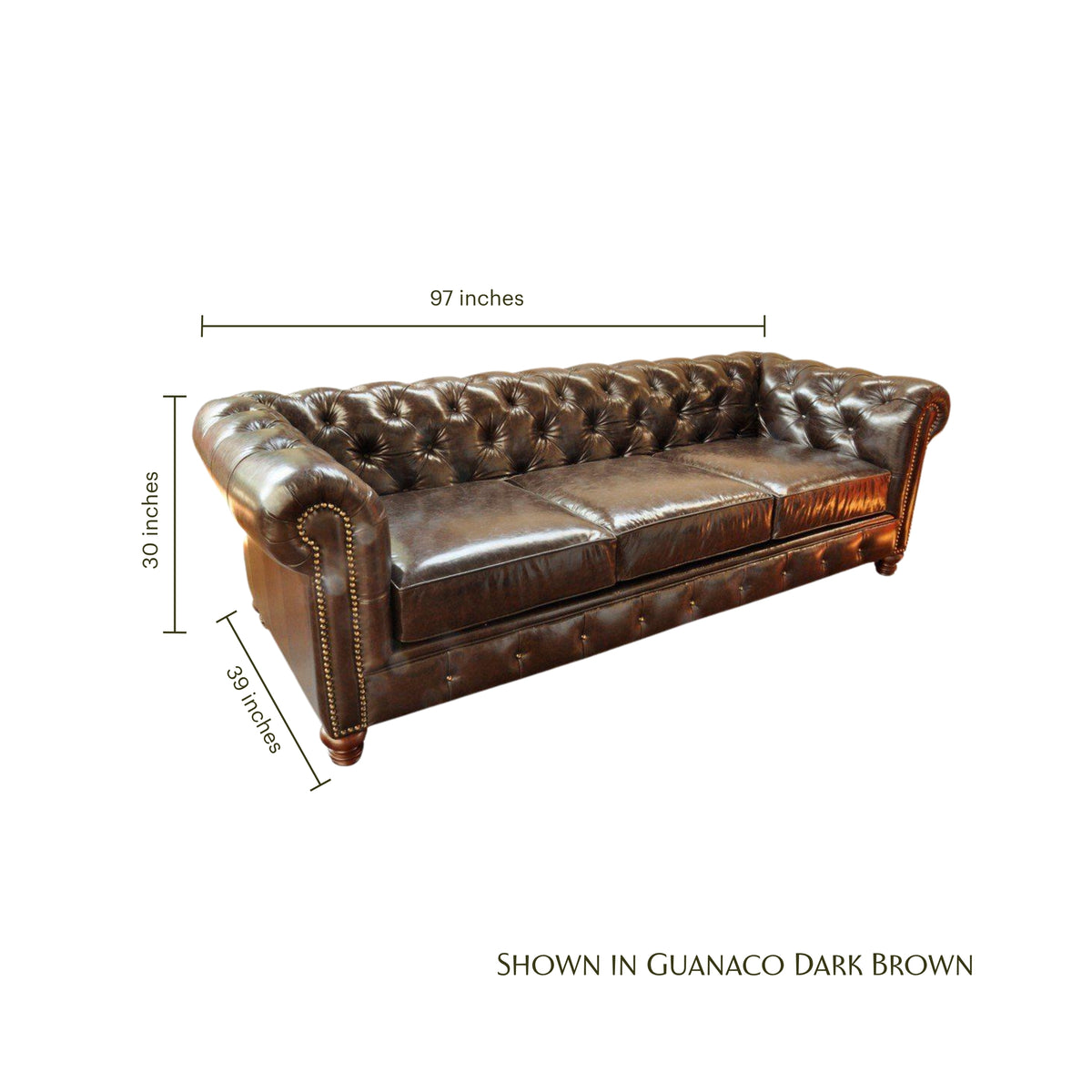 Remington Leather Chesterfield sofa group