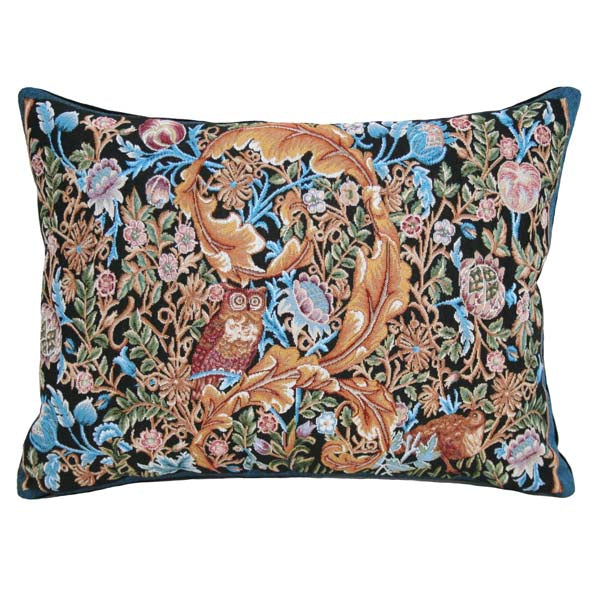 William Morris Owl and Pigeon Lumbar Pillow