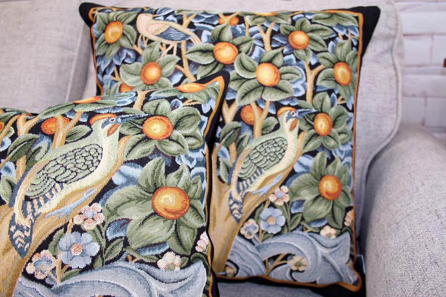 William Morris Woodpecker Lumbar Pillow