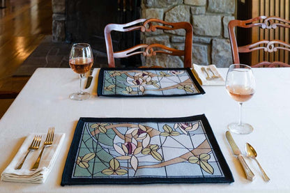 Flowers and Vines Placemat- Crystal Accent