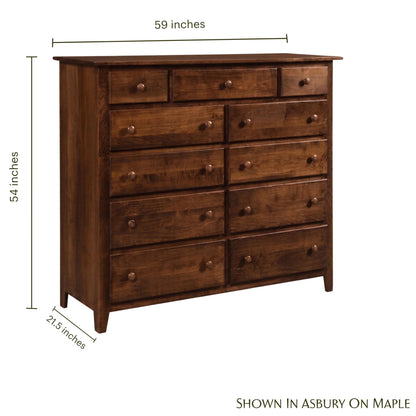 Shaker 11 Drawer Mule Chest