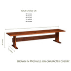 Shenandoah Dining Trestle Bench
