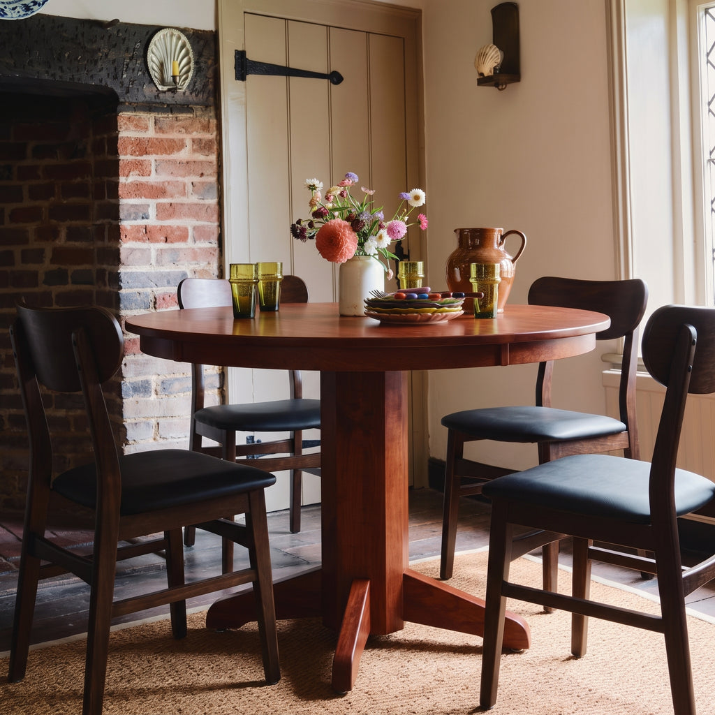 Shenandoah Single Pedestal Table - Solid Top