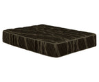 Lumina dark brown tight-top mattress with textured pattern and piped edges