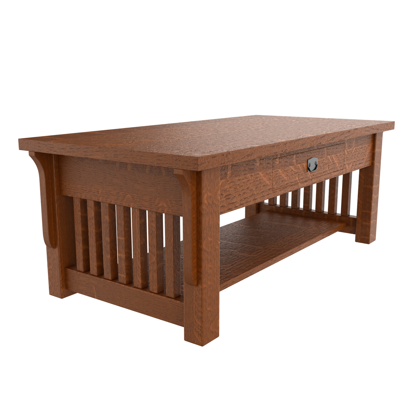 Prairie Mission Spindle Coffee Table with Drawer