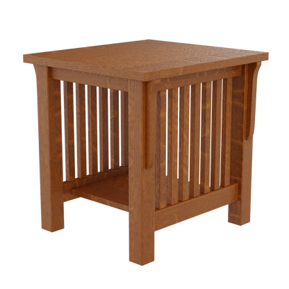 Prairie Mission Spindle Side Table with Drawer