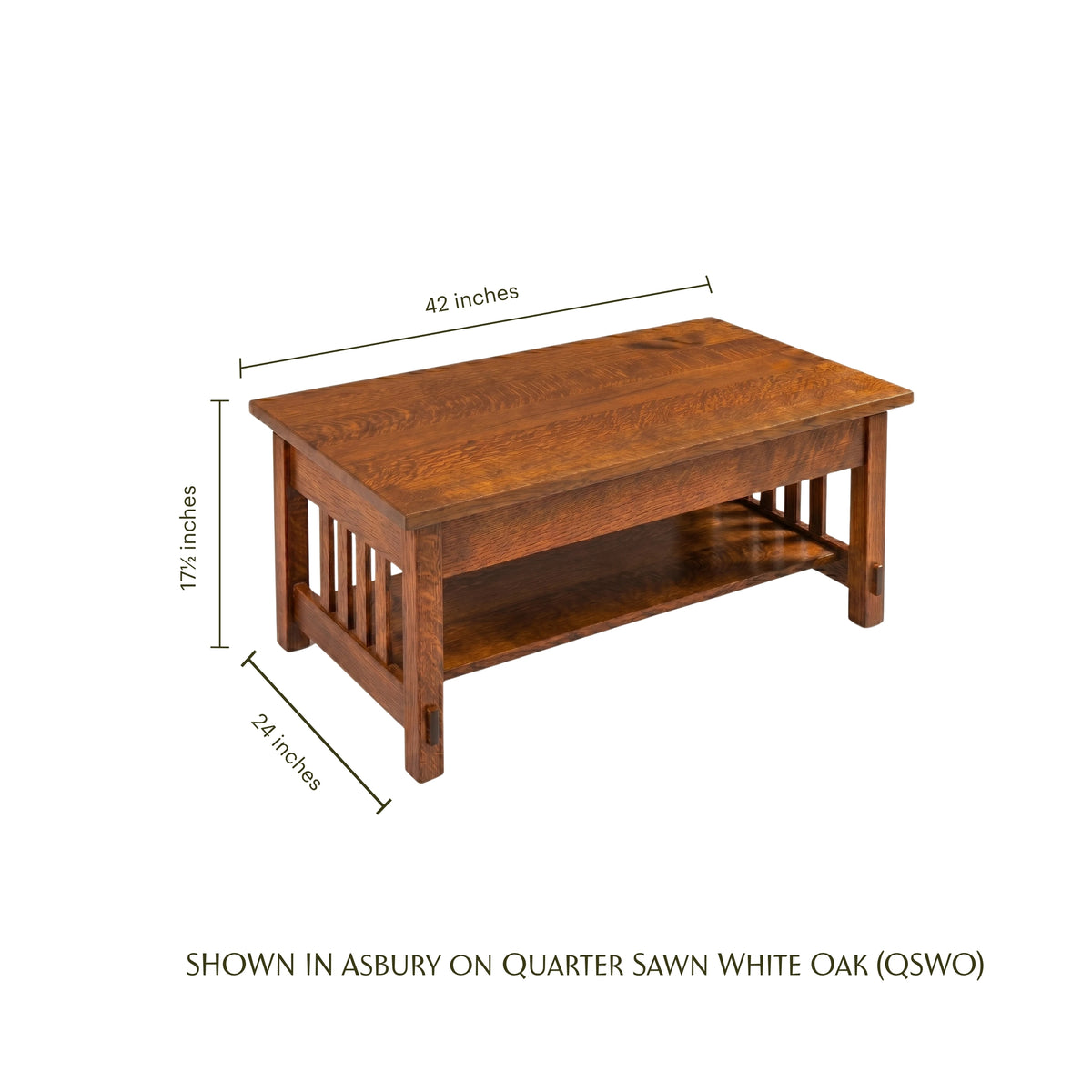 Springhill Craftsman Open Lift Top Coffee Table