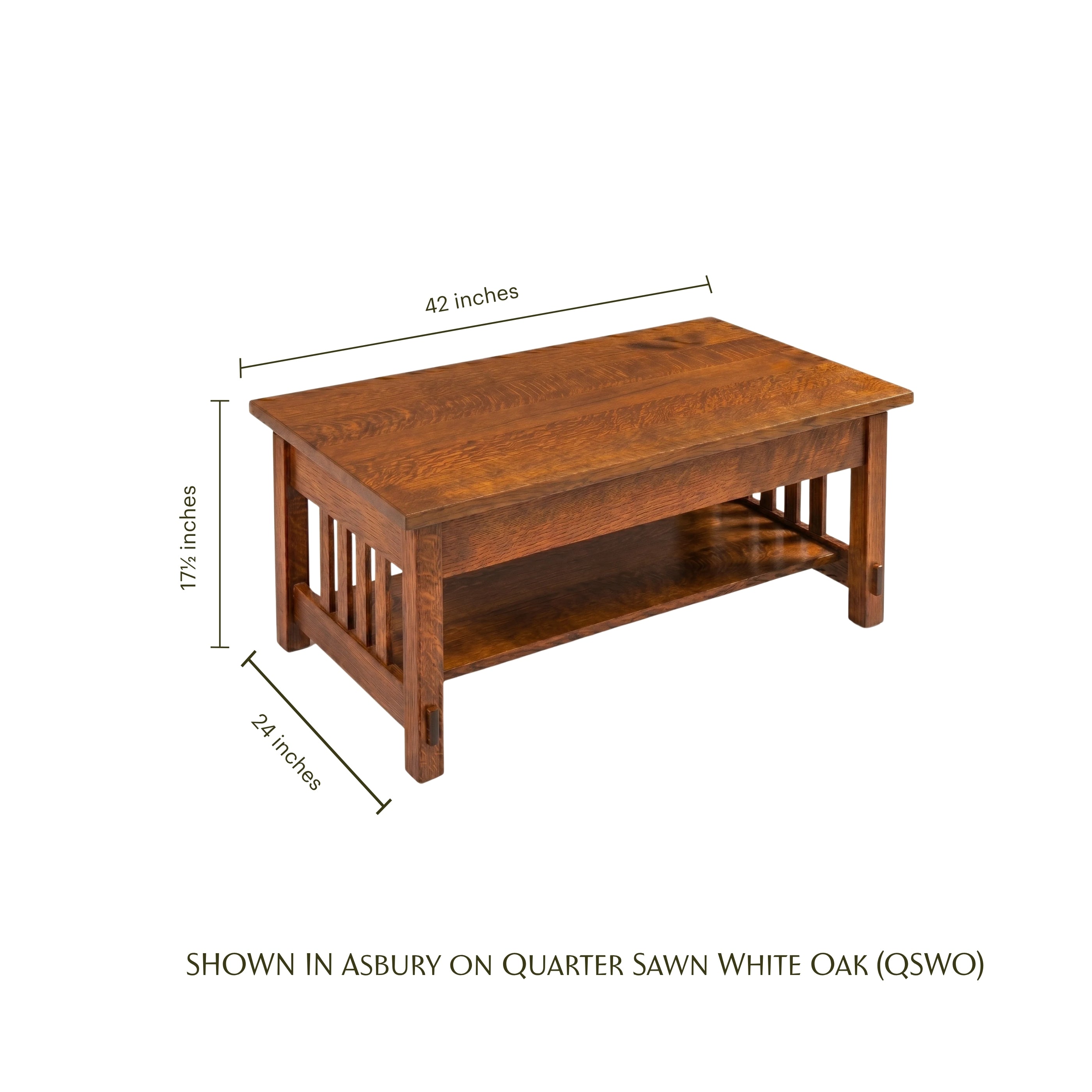Springhill Craftsman Open Lift Top Coffee Table