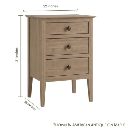 Waterford 3-Drawer Nightstand