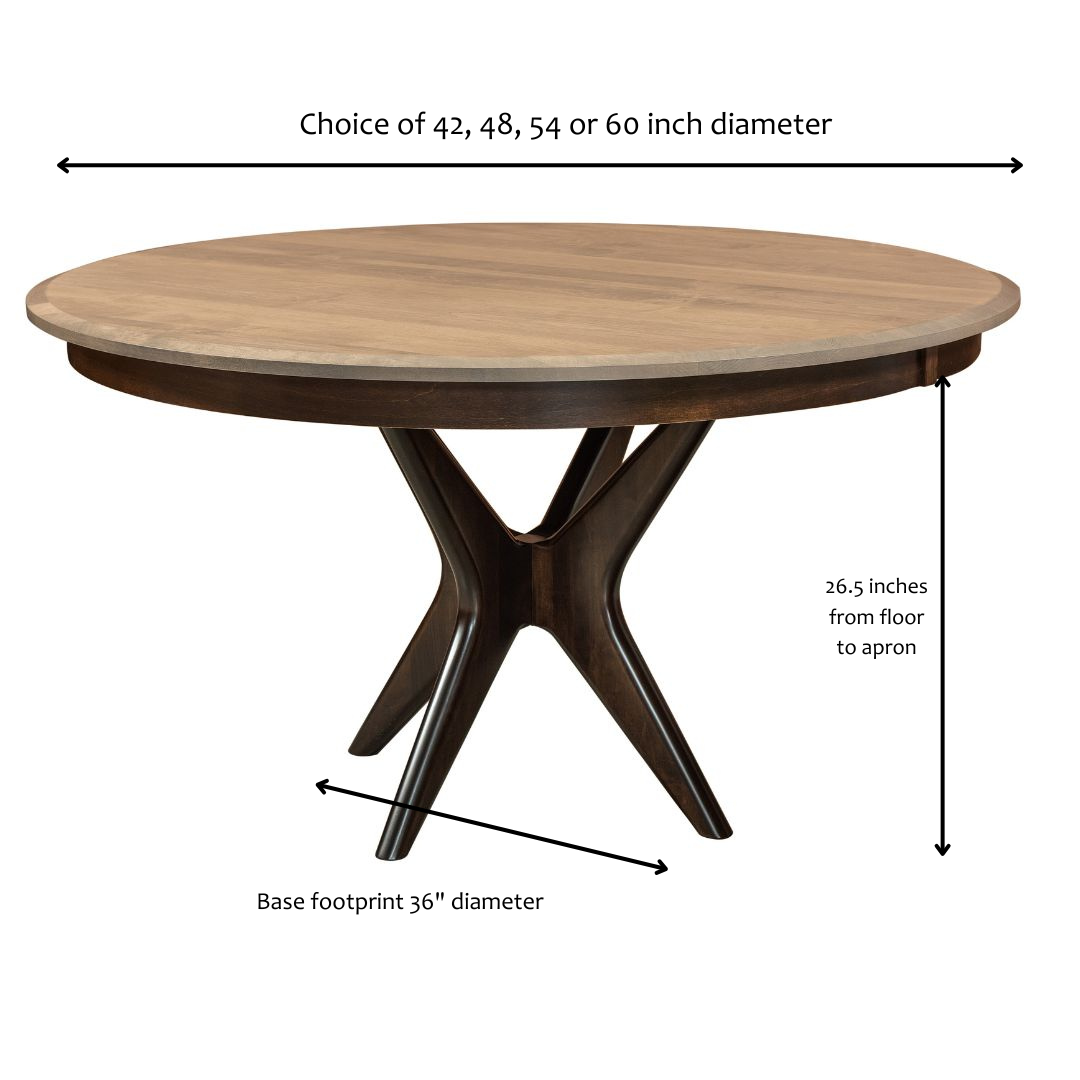 West Newton Midcentury Round Table With Leaves