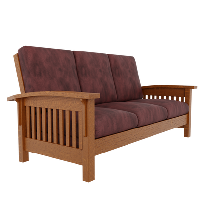 Prairie Mission Wood Arm Sofa