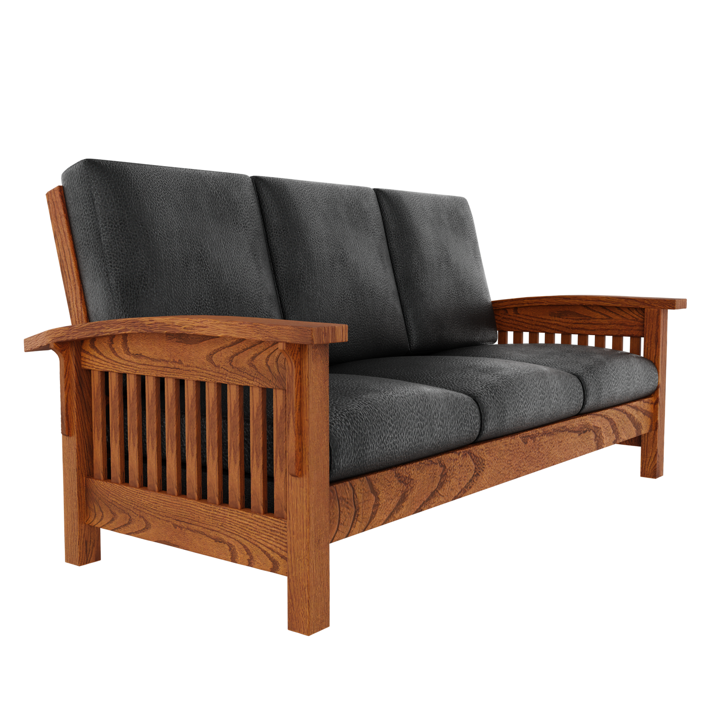 Prairie Mission Wood Arm Sofa