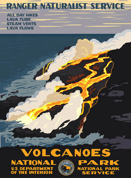 Volcanoes National Park Poster