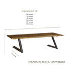 Build Your Own Live Edge Dining Bench- Rustic Walnut