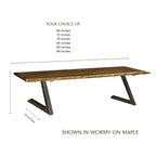 Build Your Own Live Edge Dining Bench- Wormy Maple