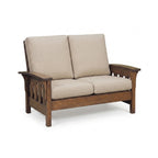 Bent Arm Wood Loveseat