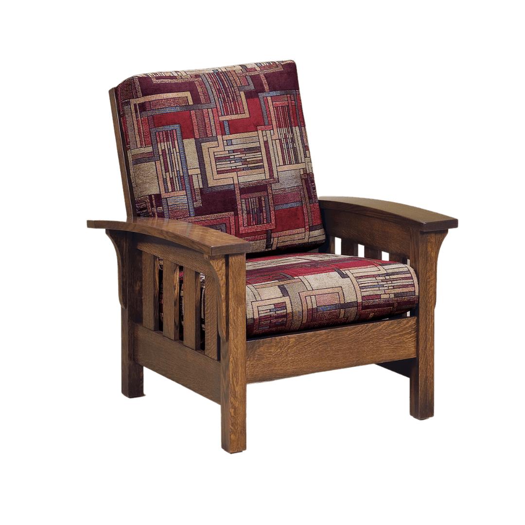Bent Arm Wood Accent Chair