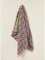 Ribbon Multi-Beige Merino Lambswool Throw