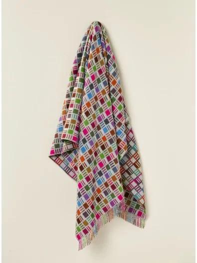 Ribbon Multi-Beige Merino Lambswool Throw