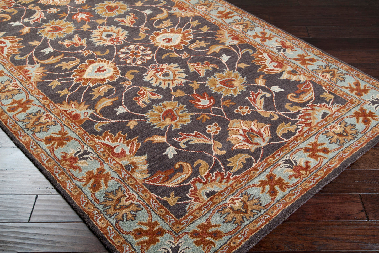 Nobility Steel Hand-Tufted Rug